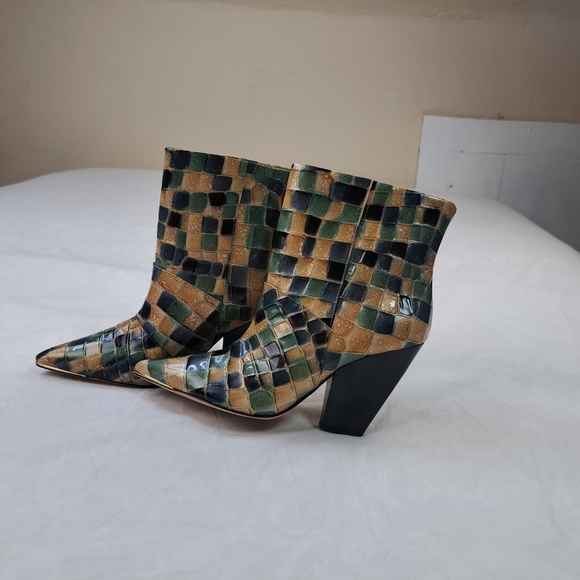 Tory Burch Lila 90 mm Ankle Bootie Stained Glass Leather  US 7M - Picture 6 of 12